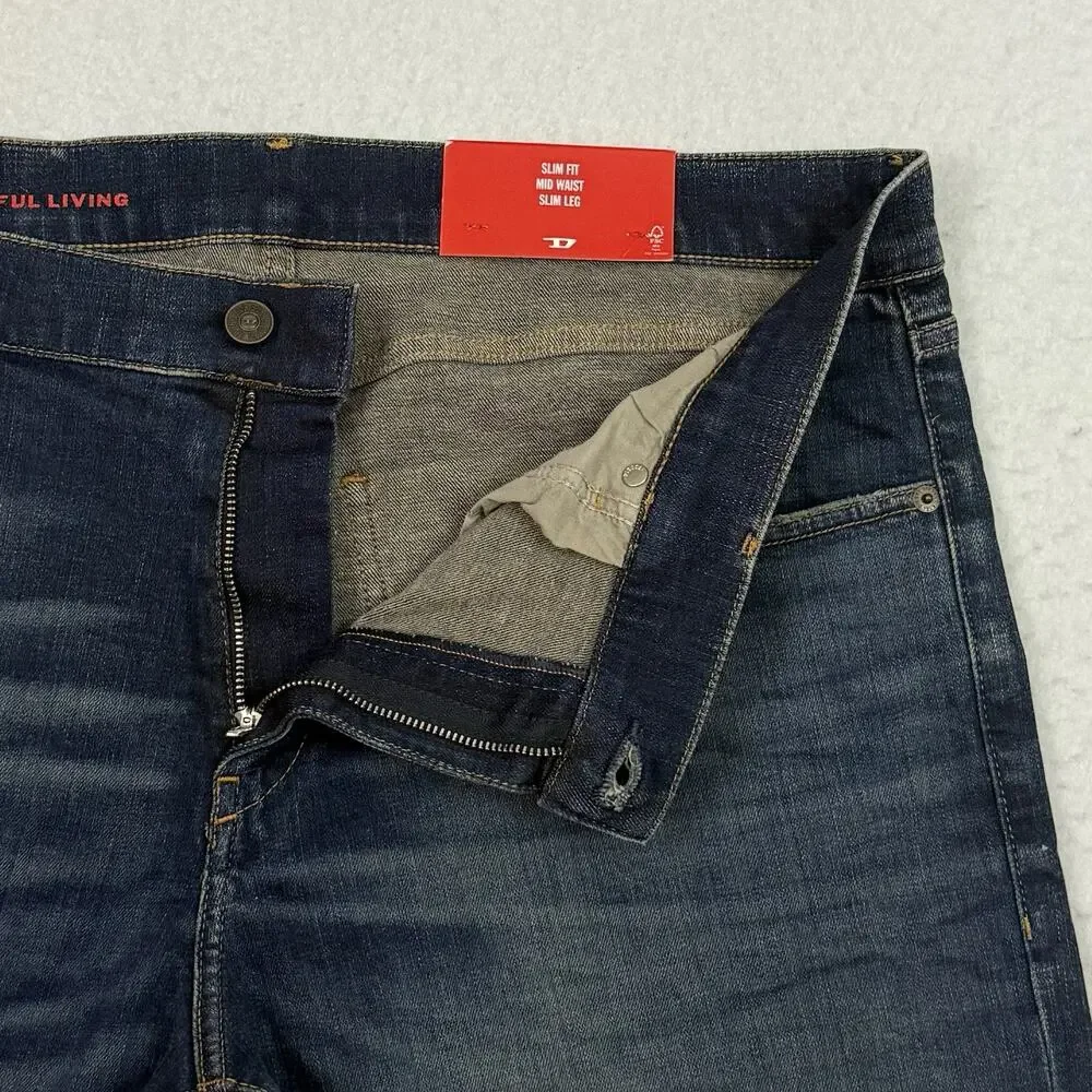 Diesel Mens Jeans Size 40x32 2019 D Strukt 09C73 Made in Italy